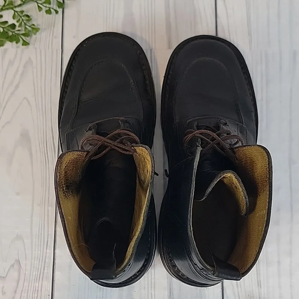 J. Crew Vintage #10229 Leather Field Boots In Black Mens Size 7.5